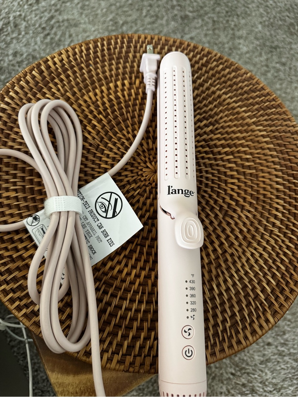 L’ange 1 inch plat hair curler and straightener long barrel like new